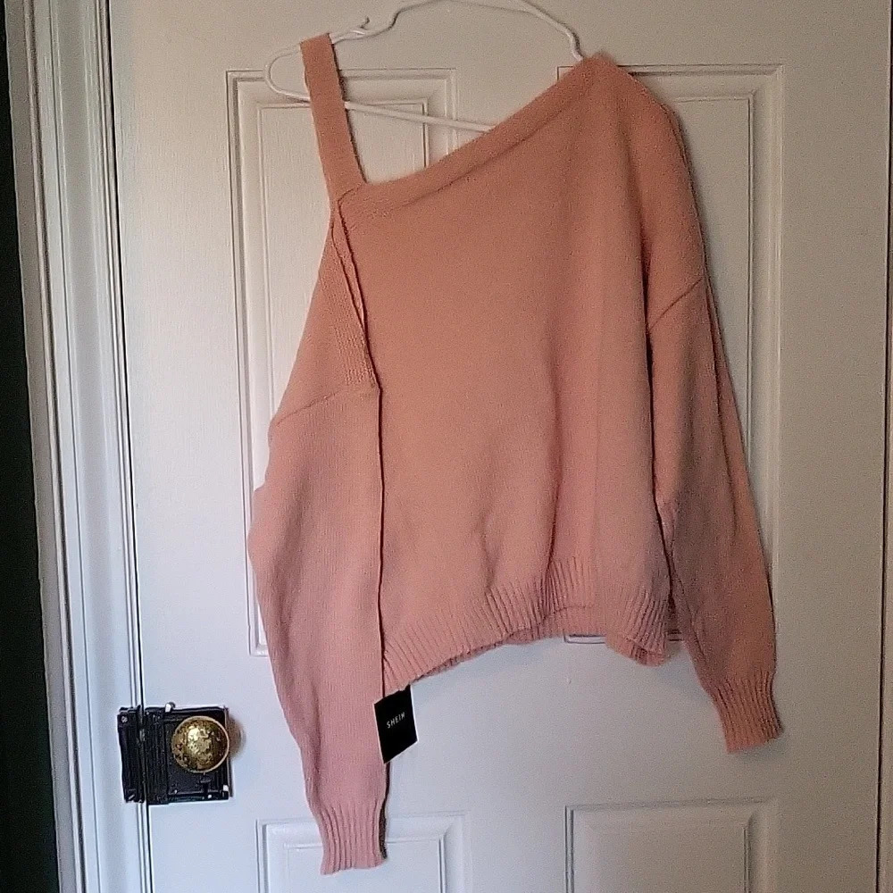 SHEIN Curve Cold Shoulder Sweater